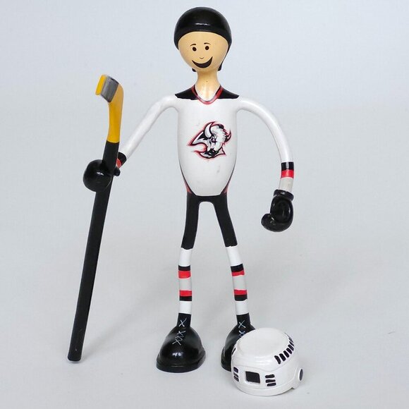FUN Buffalo Sabres Bendo Figures Hockey Player with helmet and hockey stick - Picture 2 of 7